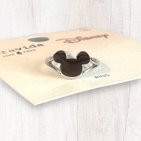Pura Vida x Disney Mickey Mouse Icon Silver Open Sides Ring - Picture 13 of 14